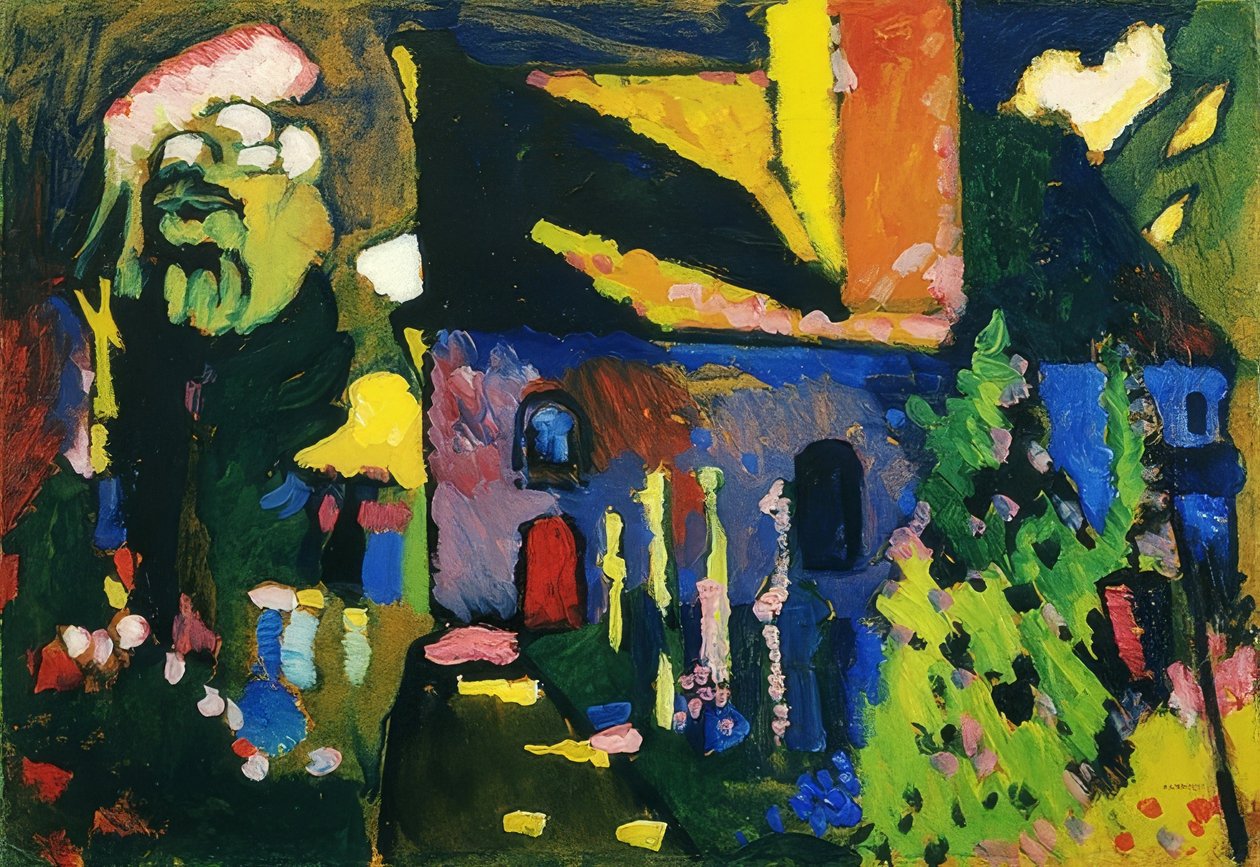 Kirke i Murnau. 1909 av Wassily Kandinsky