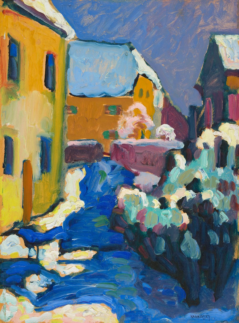 Kochel - Kirkegård og prestegård av Wassily Kandinsky