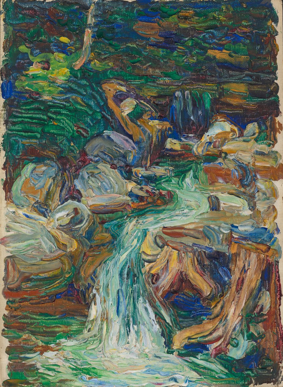 Kochel - Fossefall II av Wassily Kandinsky