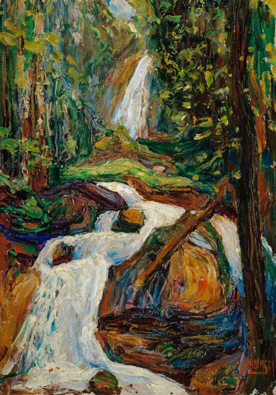 Kochel - Fossefall I av Wassily Kandinsky