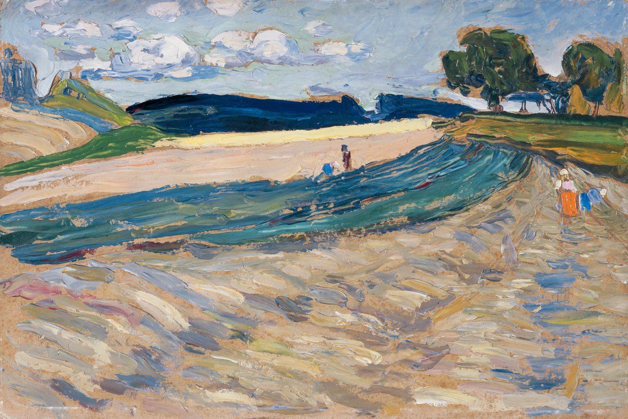 Landskap med gul mark av Wassily Kandinsky