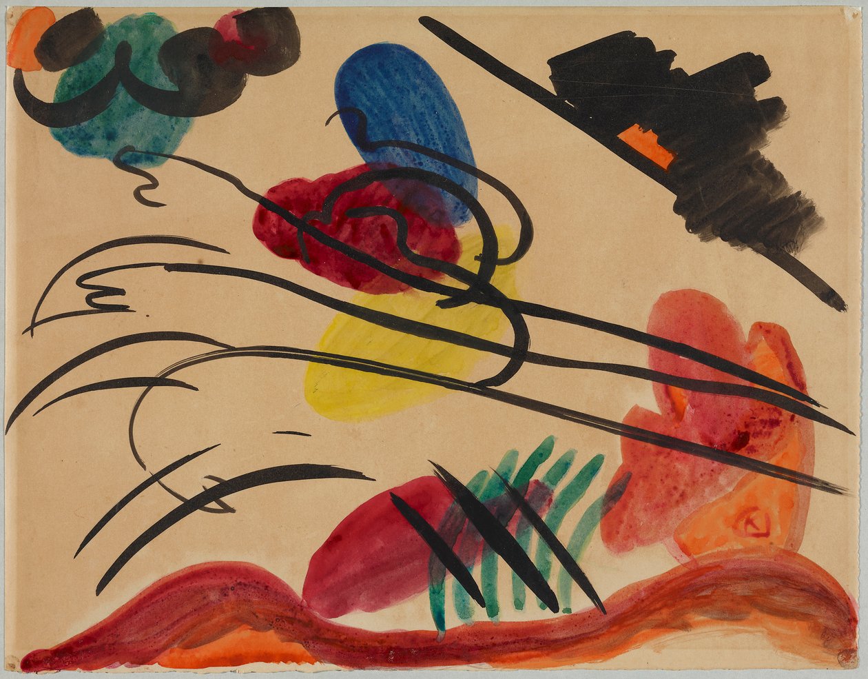 Med tre ryttere av Wassily Kandinsky