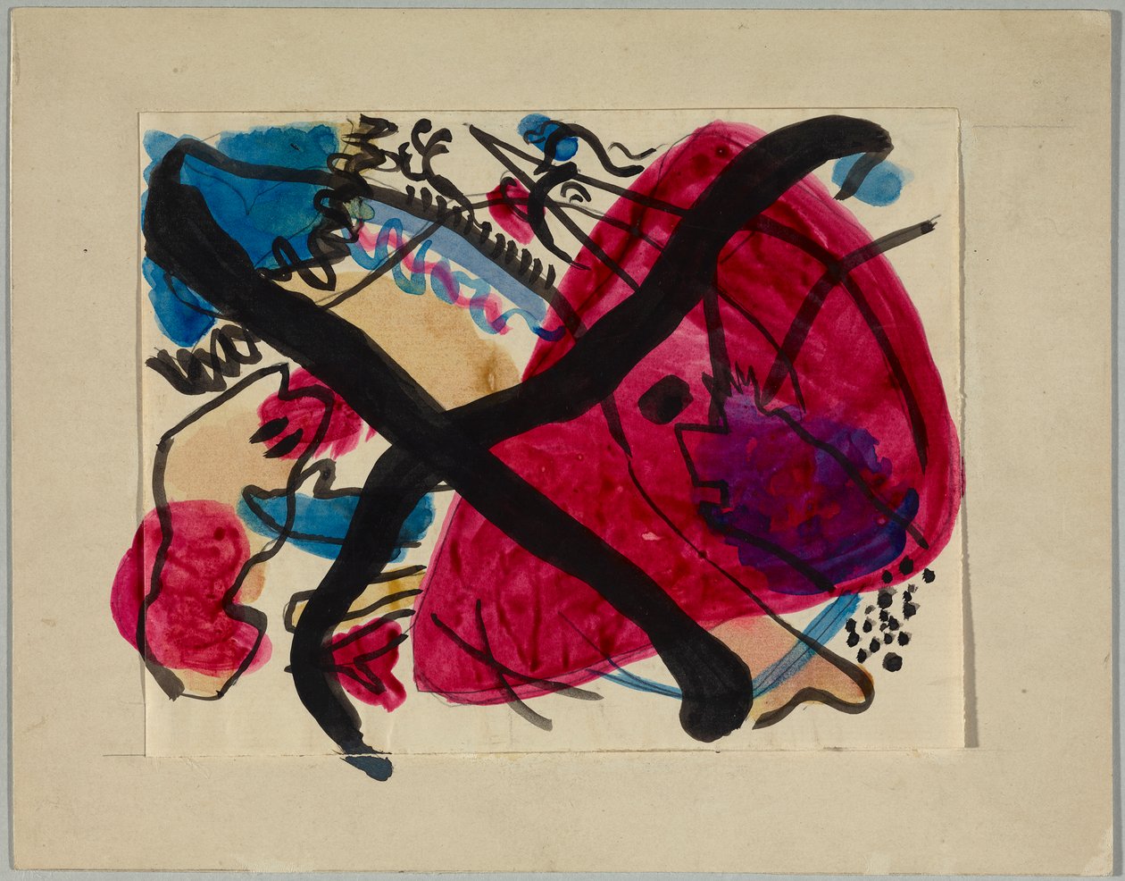 Mit schwarzen Diagonalen av Wassily Kandinsky