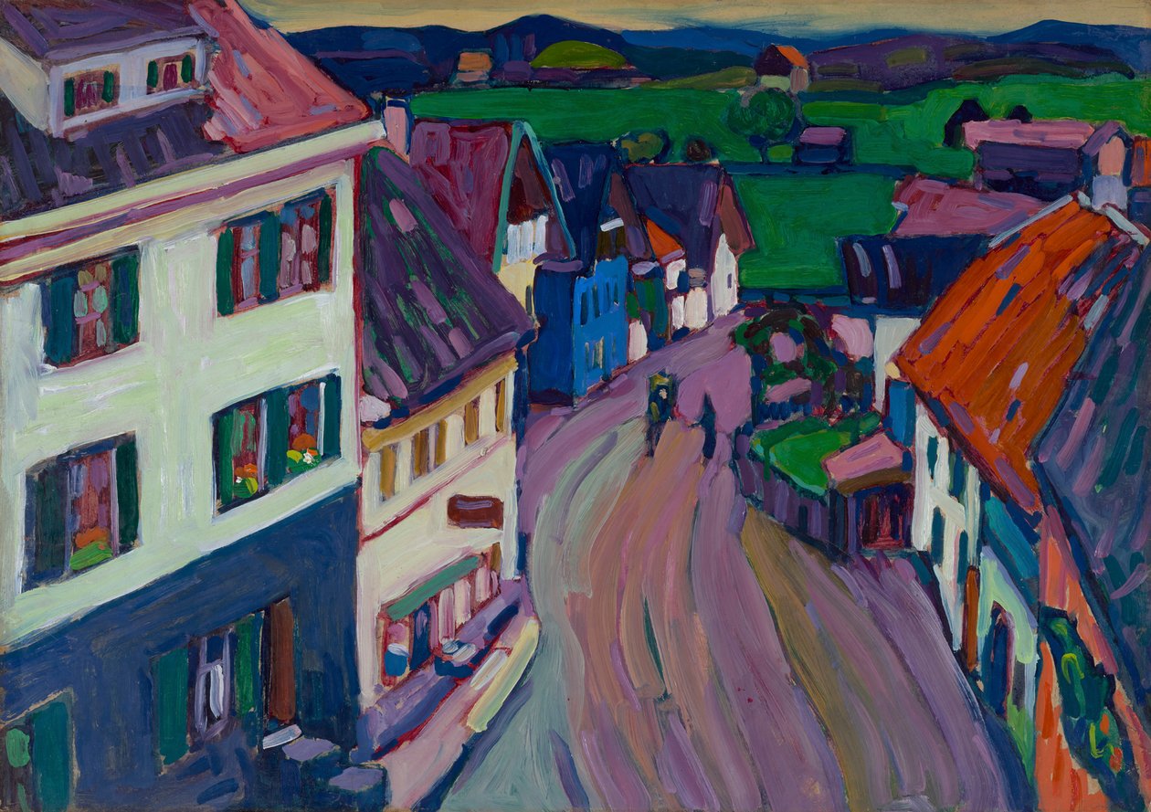 Murnau - Utsikt fra vinduet i Griesbräu av Wassily Kandinsky