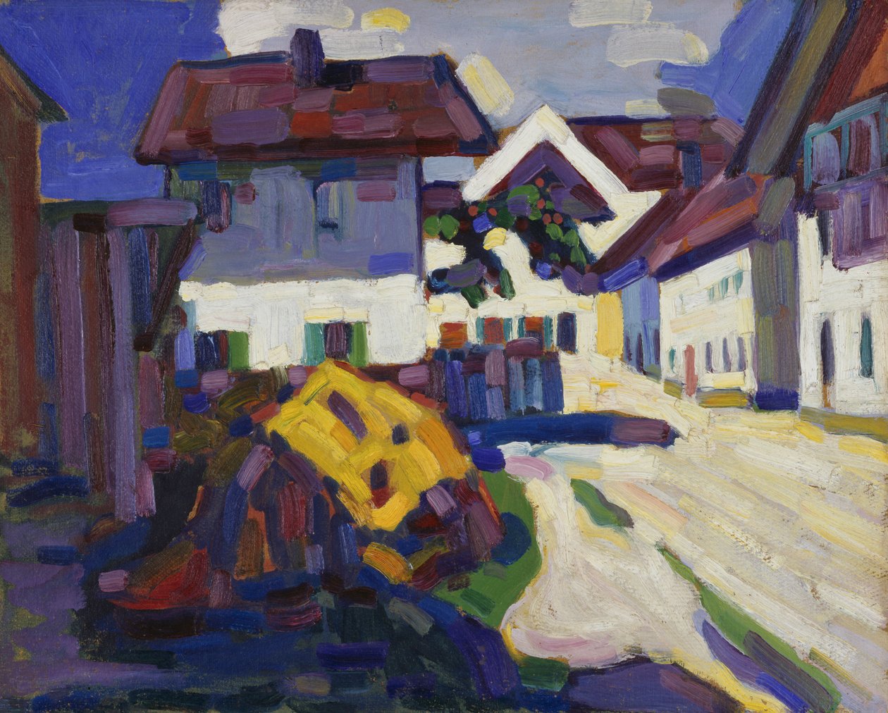Murnau - Husgruppe av Wassily Kandinsky