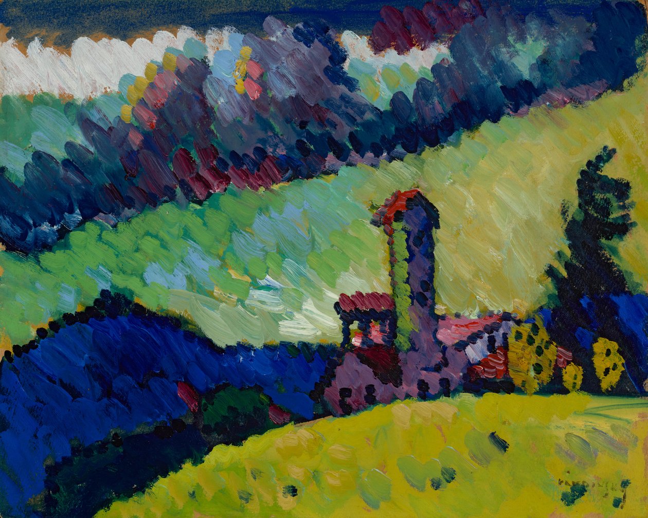 Murnau - Studie til «Landskap med tårn» av Wassily Kandinsky