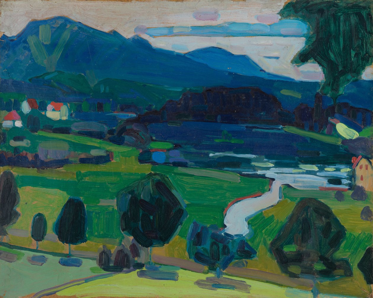Murnau - utsikt over Staffelsee av Wassily Kandinsky