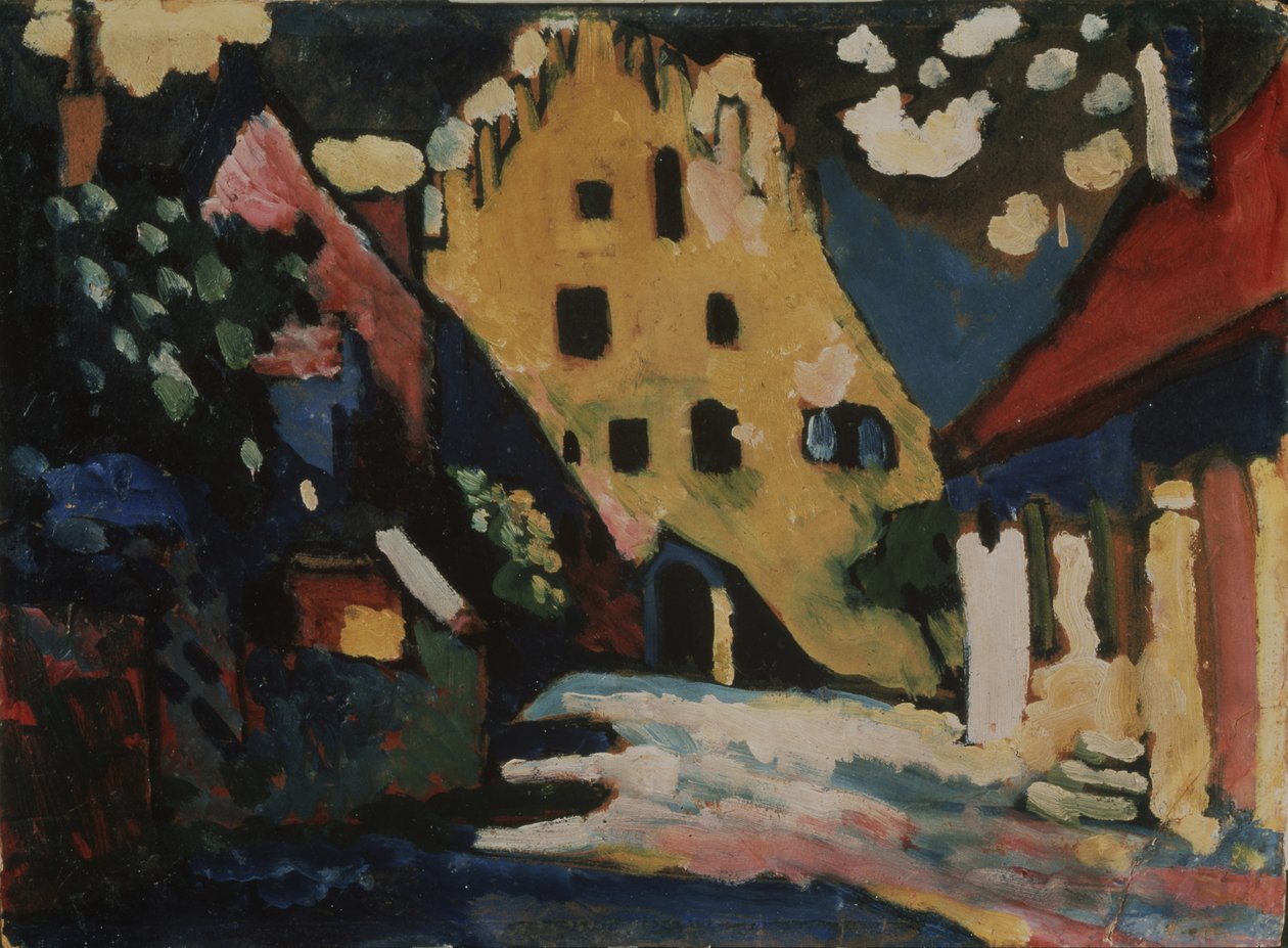 Murnau. Slottsgården, 1908 av Wassily Kandinsky