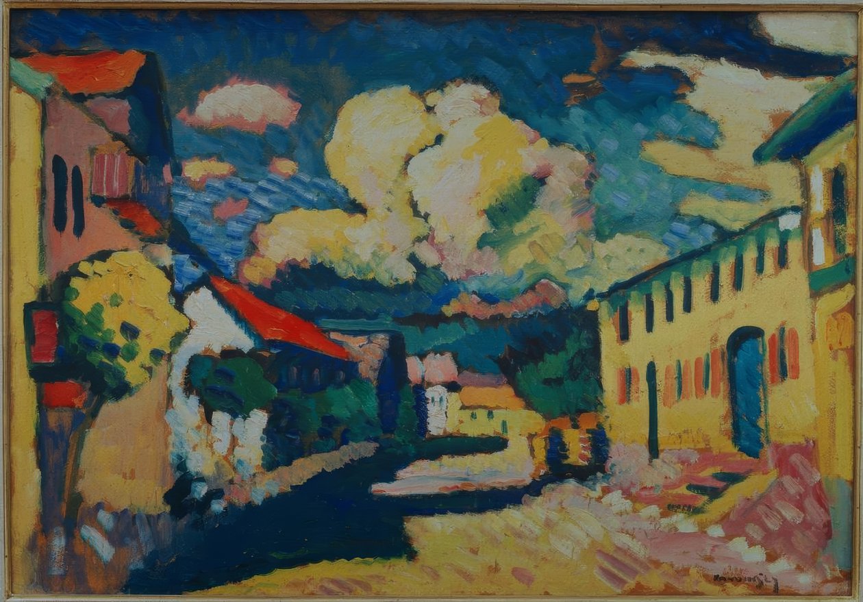 Murnau - Dorfstrasse av Wassily Kandinsky