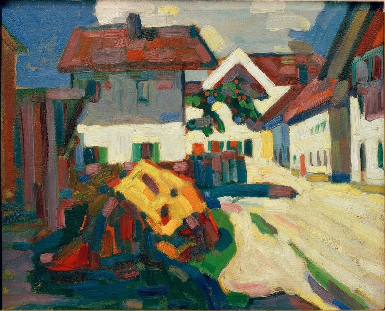 Murnau - gruppe hus av Wassily Kandinsky
