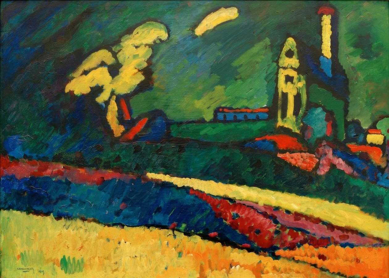Murnau - Landskap med kirke I. av Wassily Kandinsky