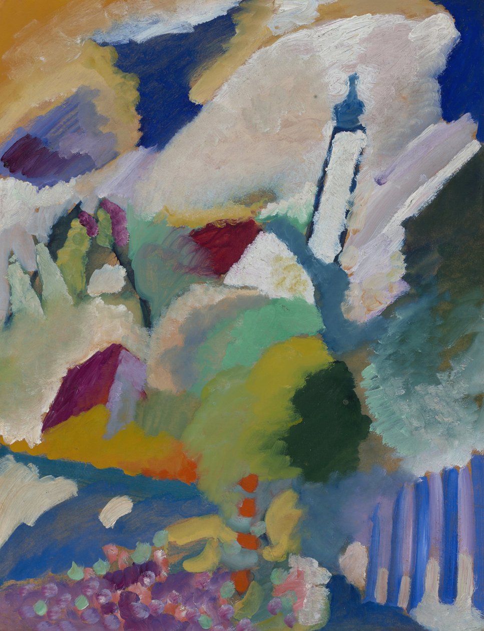 Murnau med kirke I av Wassily Kandinsky