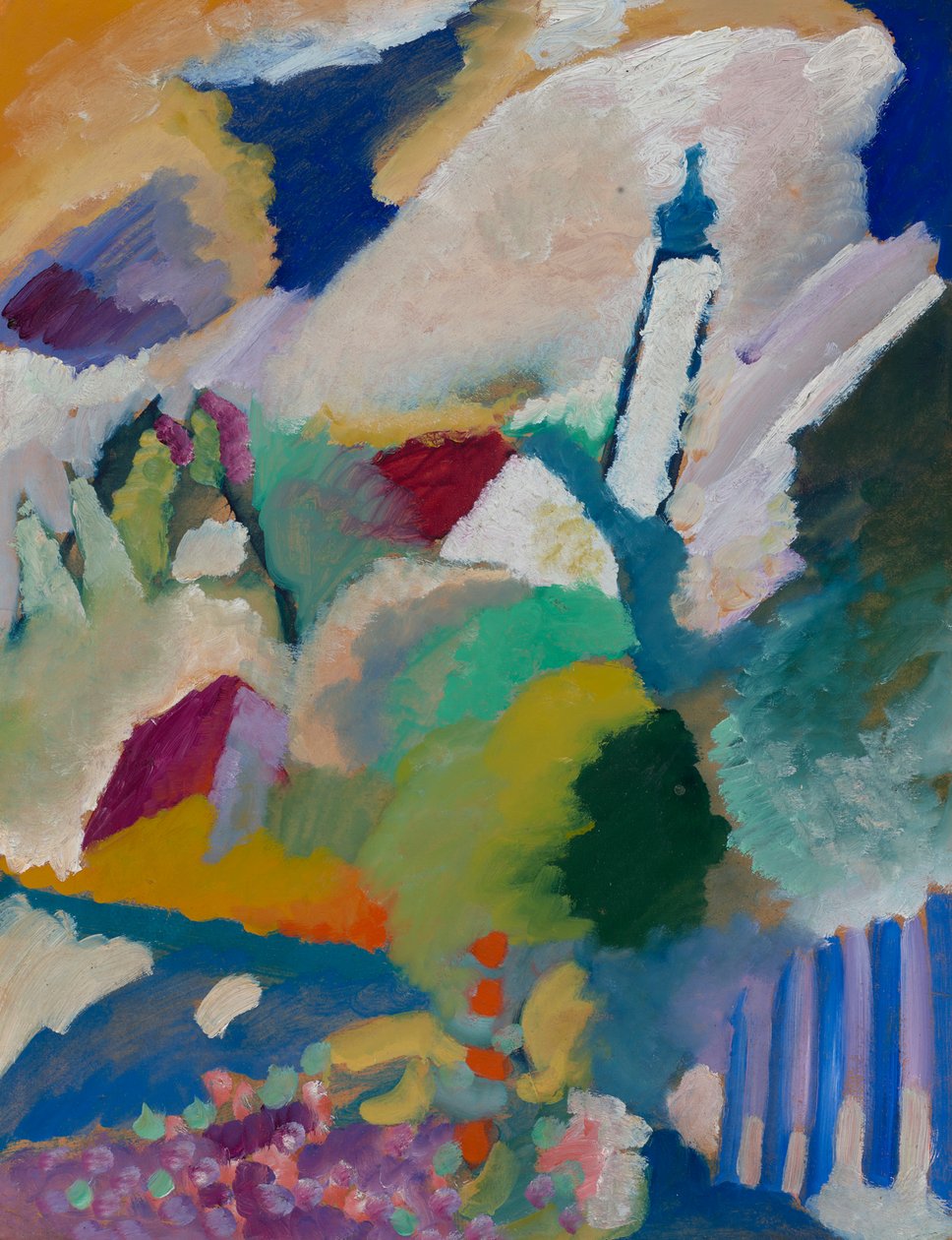 Murnau med kirke I av Wassily Kandinsky