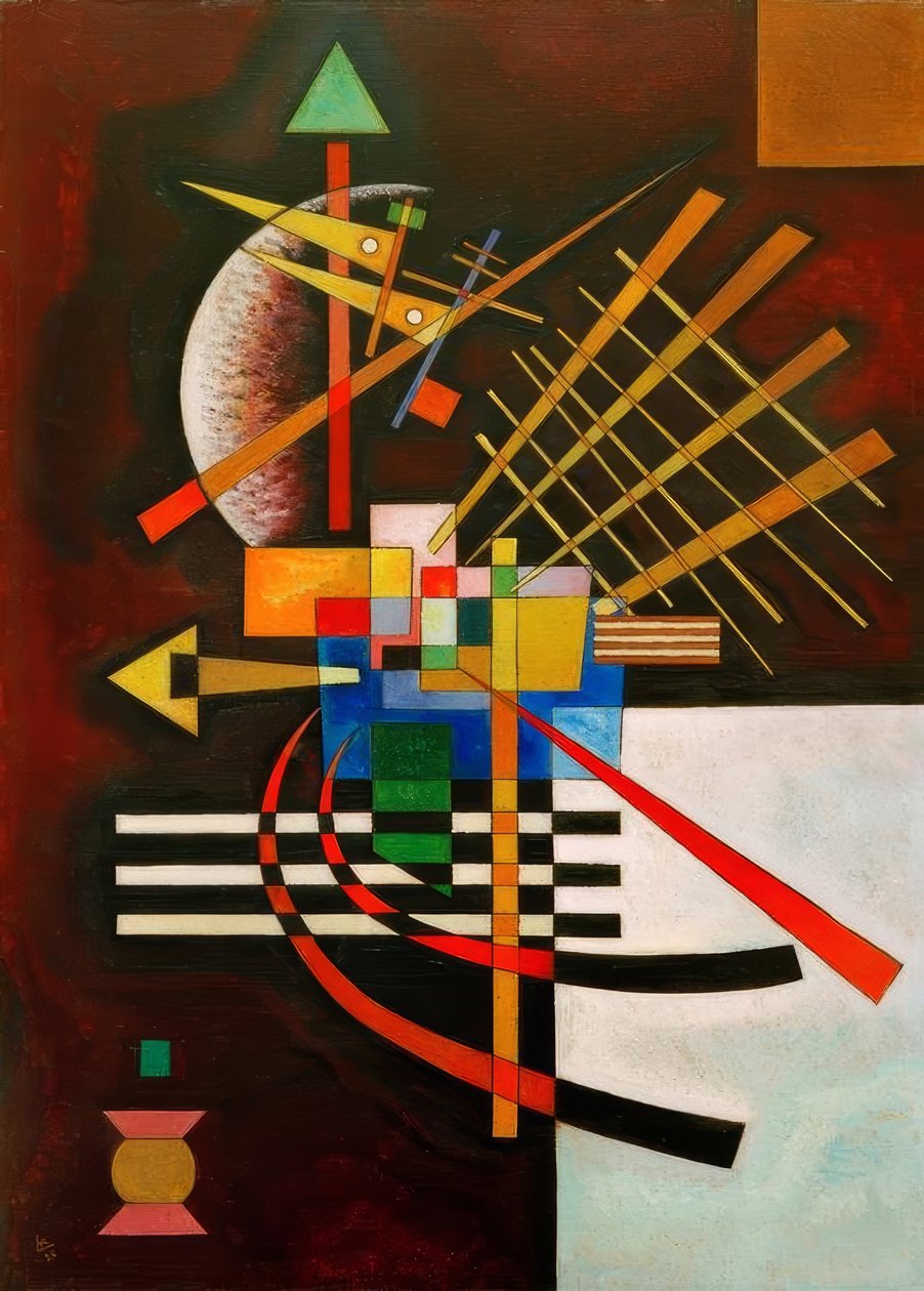 Over og venstre av Wassily Kandinsky