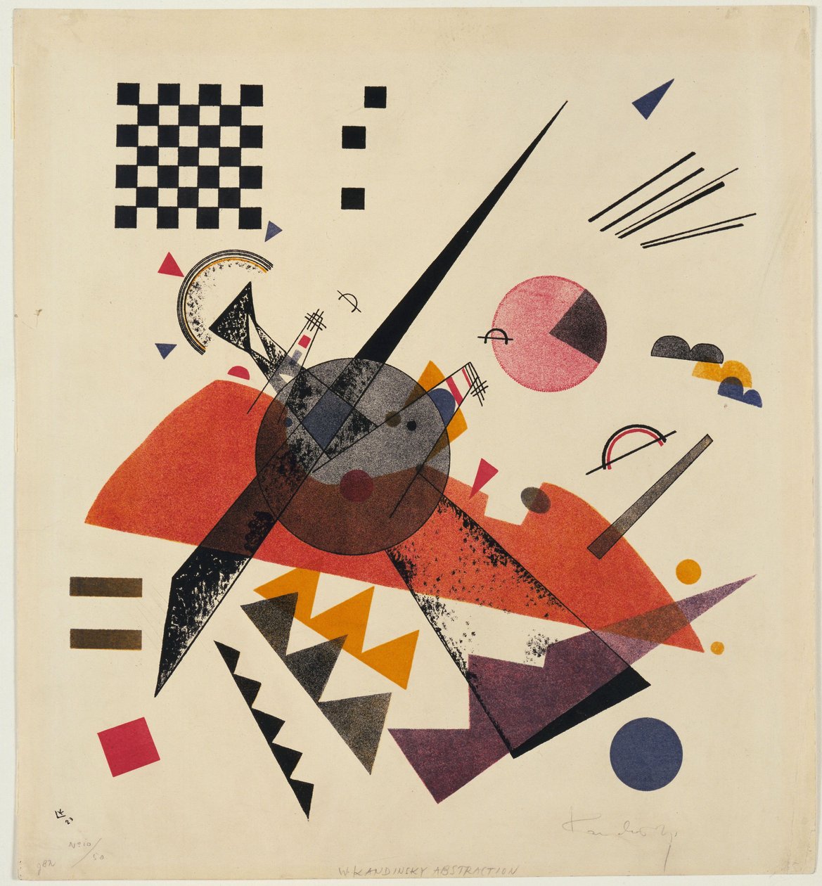 ""Orange"" Litografi av Vassily Kandinsky (eller Wassily Kandinsky eller Kandinskyj av Wassily Kandinsky