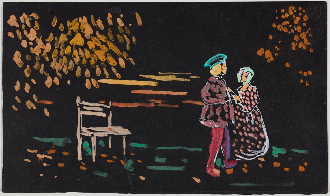 Par under høsttrær av Wassily Kandinsky