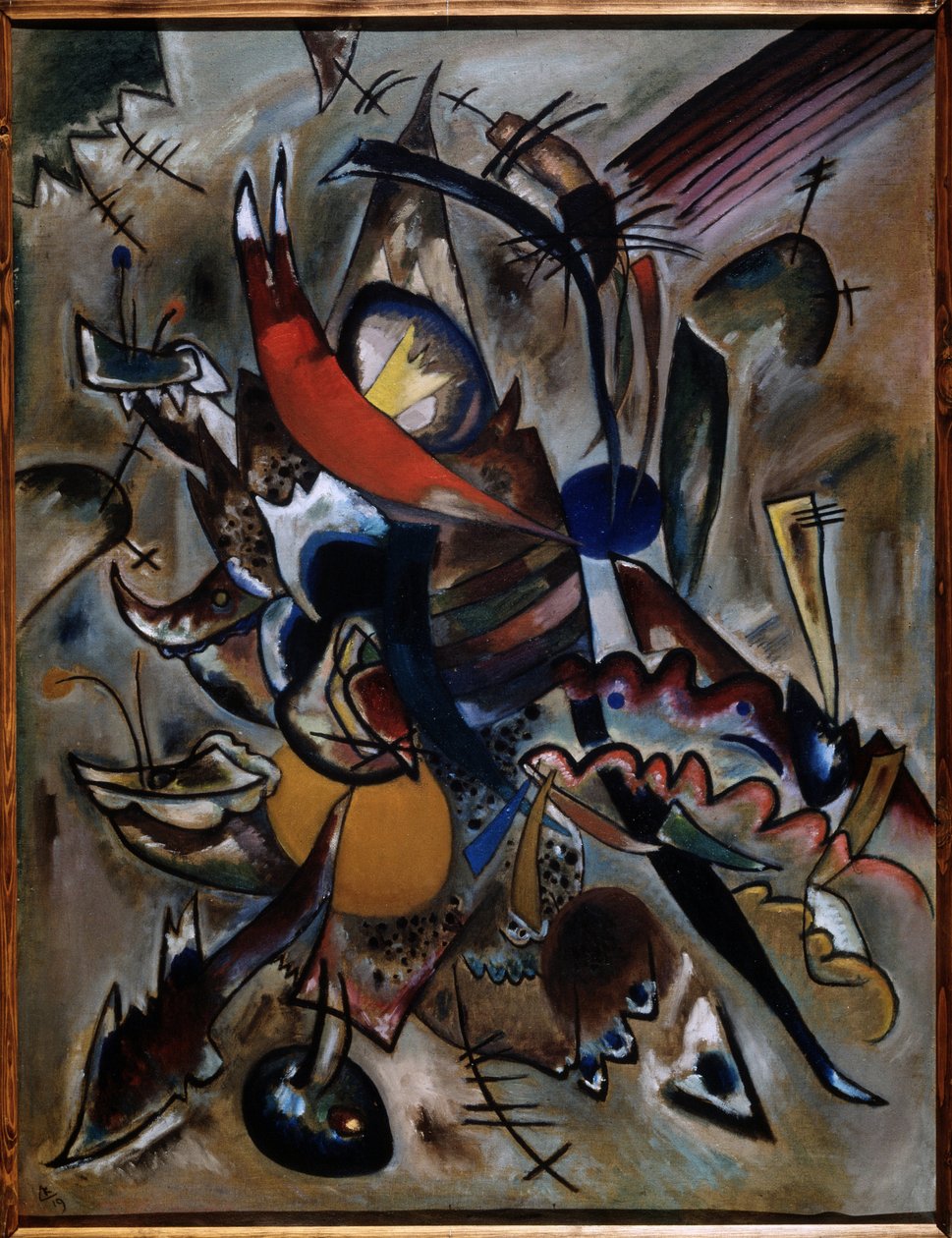 ""Maling med punkter (komposisjon N. 223)"" Peinture de Vassily Kandinsky (ou Wassily Kandinski eller Kandinskij av Wassily Kandinsky
