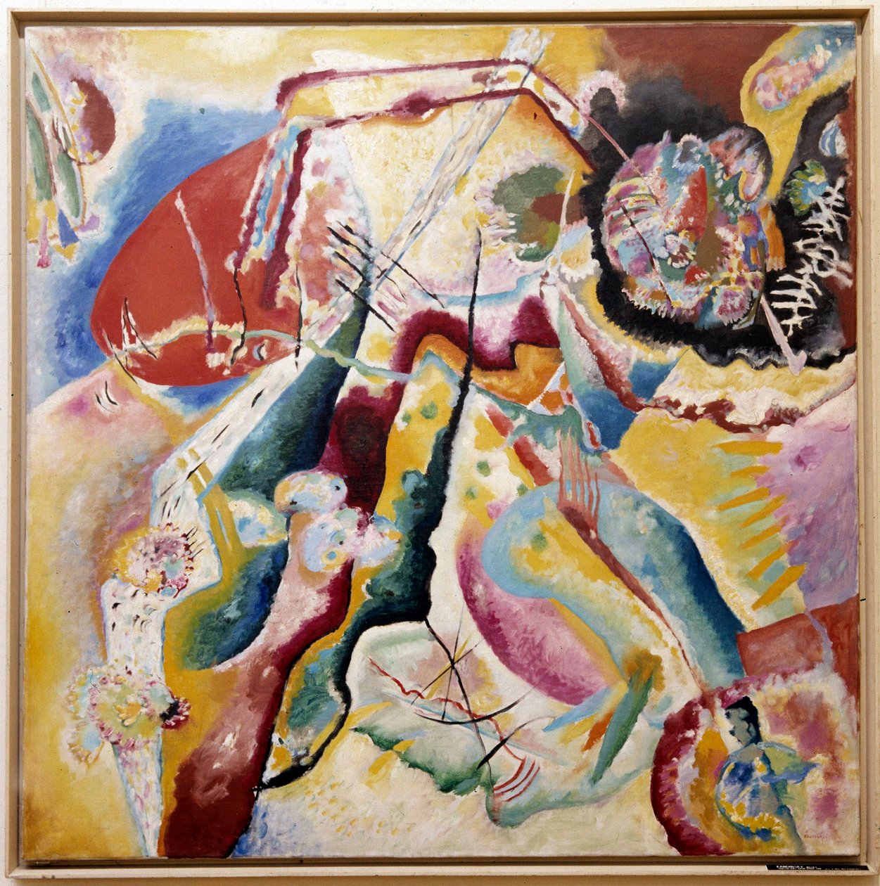 Maleri med rød flekk, 1914 av Wassily Kandinsky