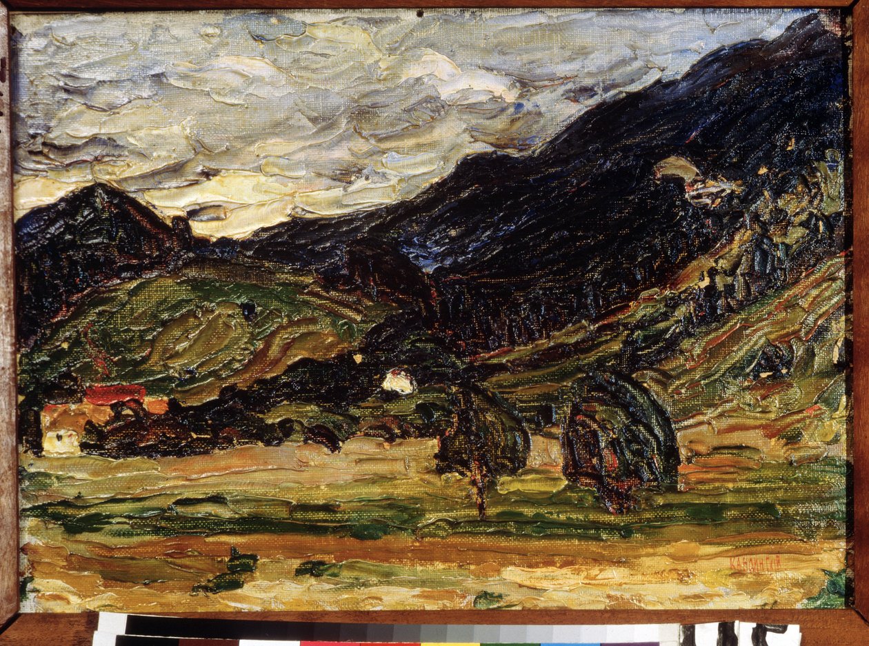 ""Landskap"" Maleri av Vassily Kandinsky (eller Wassily Kandinsky eller Kandinskyj av Wassily Kandinsky