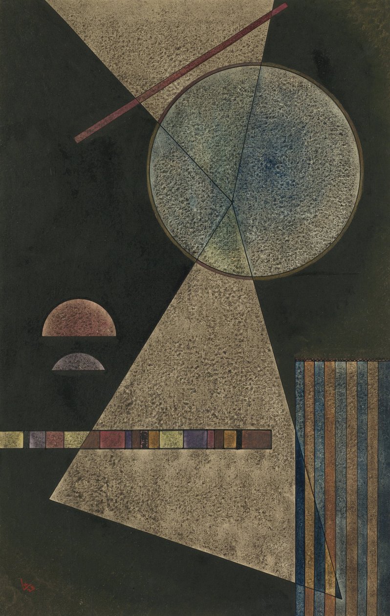 ""Point de rendezvous"" (Møtepunkt) Akvarell og gouache av Wassily Kandinsky (eller Wassily Kandinski eller Kandinskij av Wassily Kandinsky