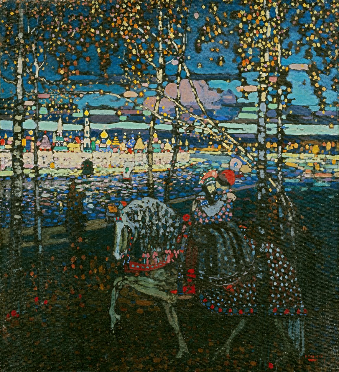 Ridende par av Wassily Kandinsky