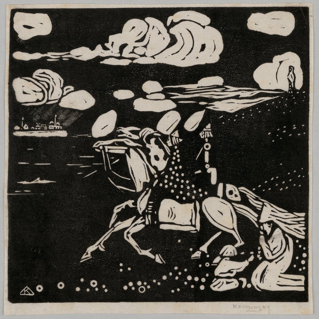 Ryttere (Les Chevaliers) av Wassily Kandinsky