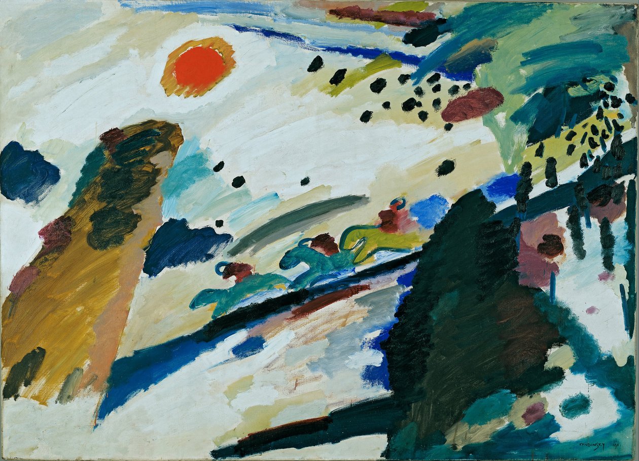 Romantisk landskap av Wassily Kandinsky