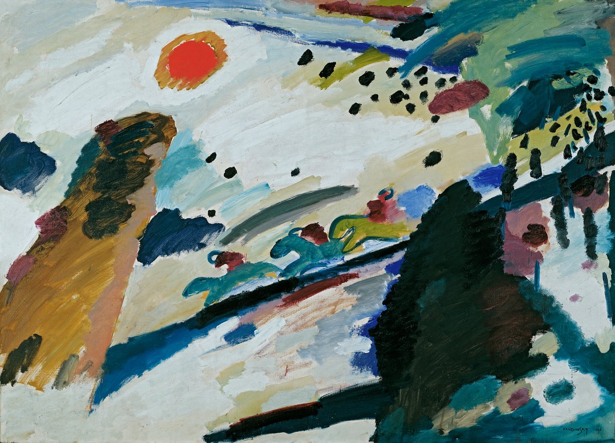 Romantisk landskap av Wassily Kandinsky