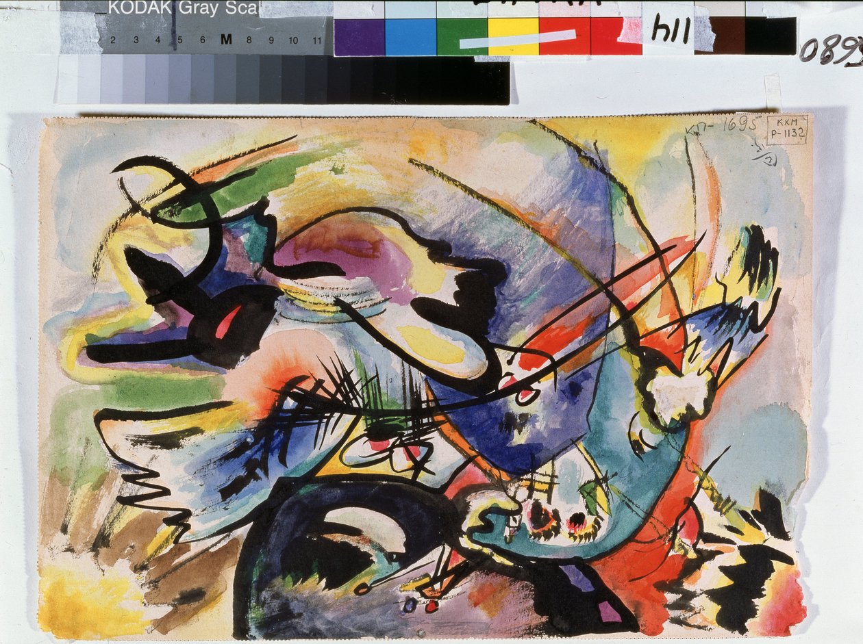 ""Rød og svart"" Maleri av Vassily Kandinsky (eller Wassily Kandinski eller Kandinskij av Wassily Kandinsky