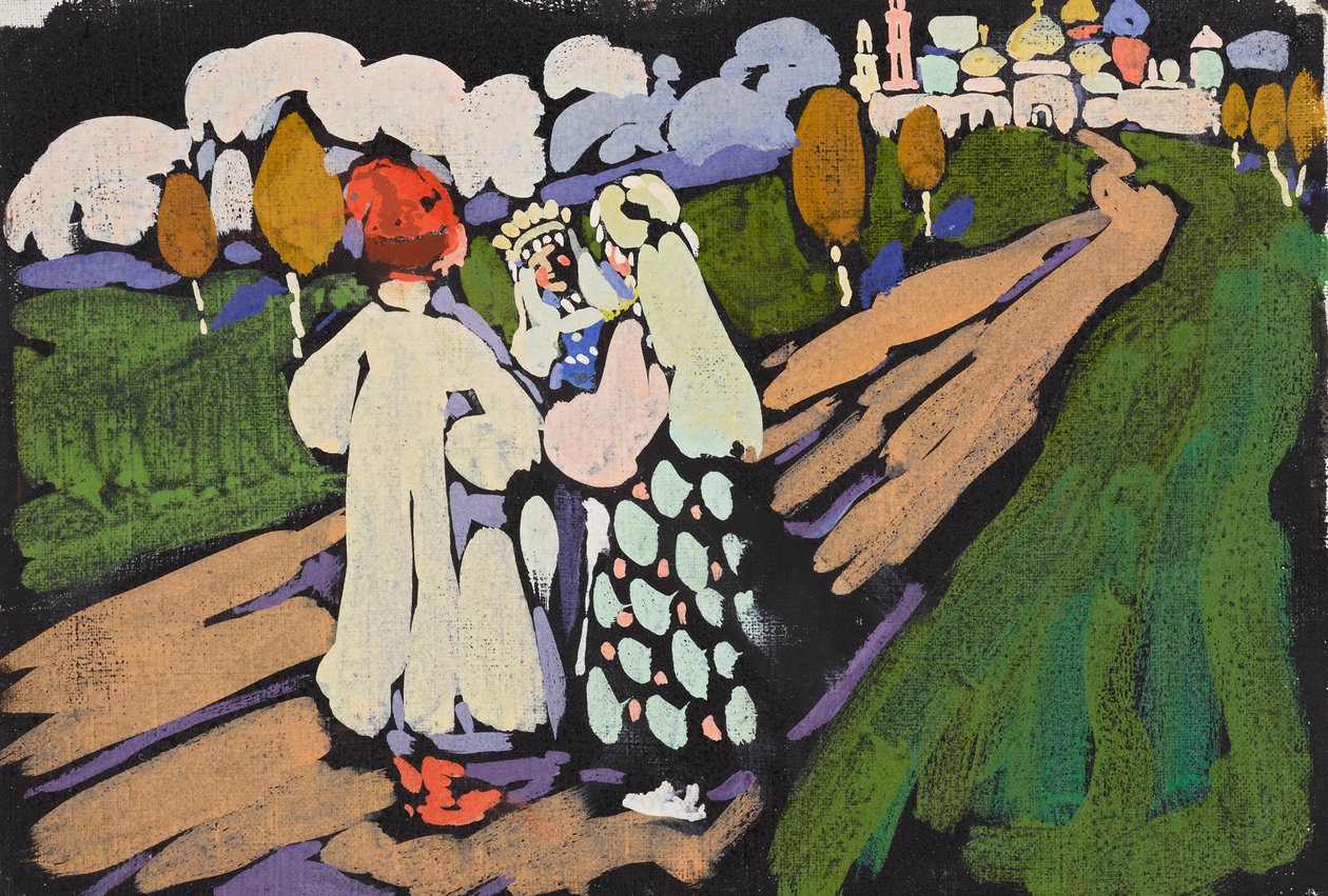 Russisk scene av Wassily Kandinsky