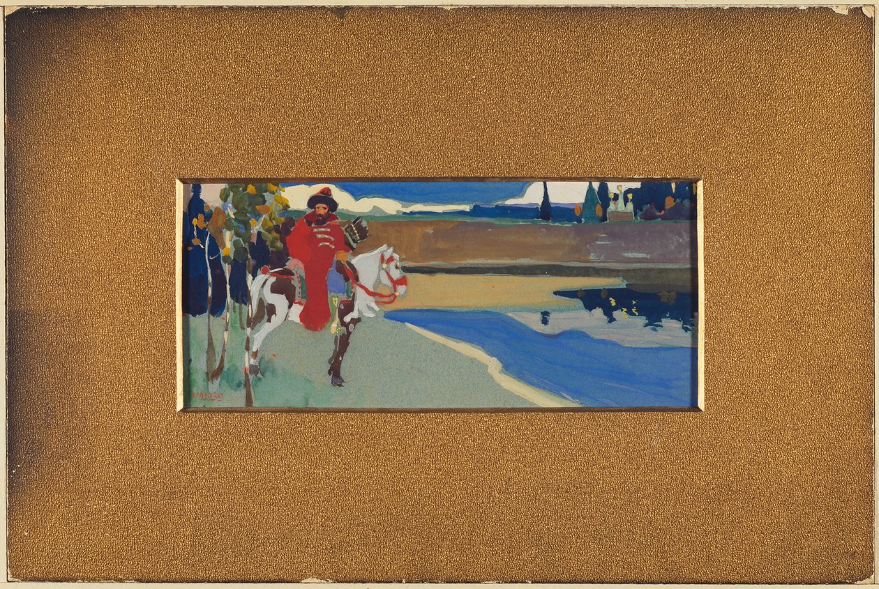 Russisk rytter av Wassily Kandinsky