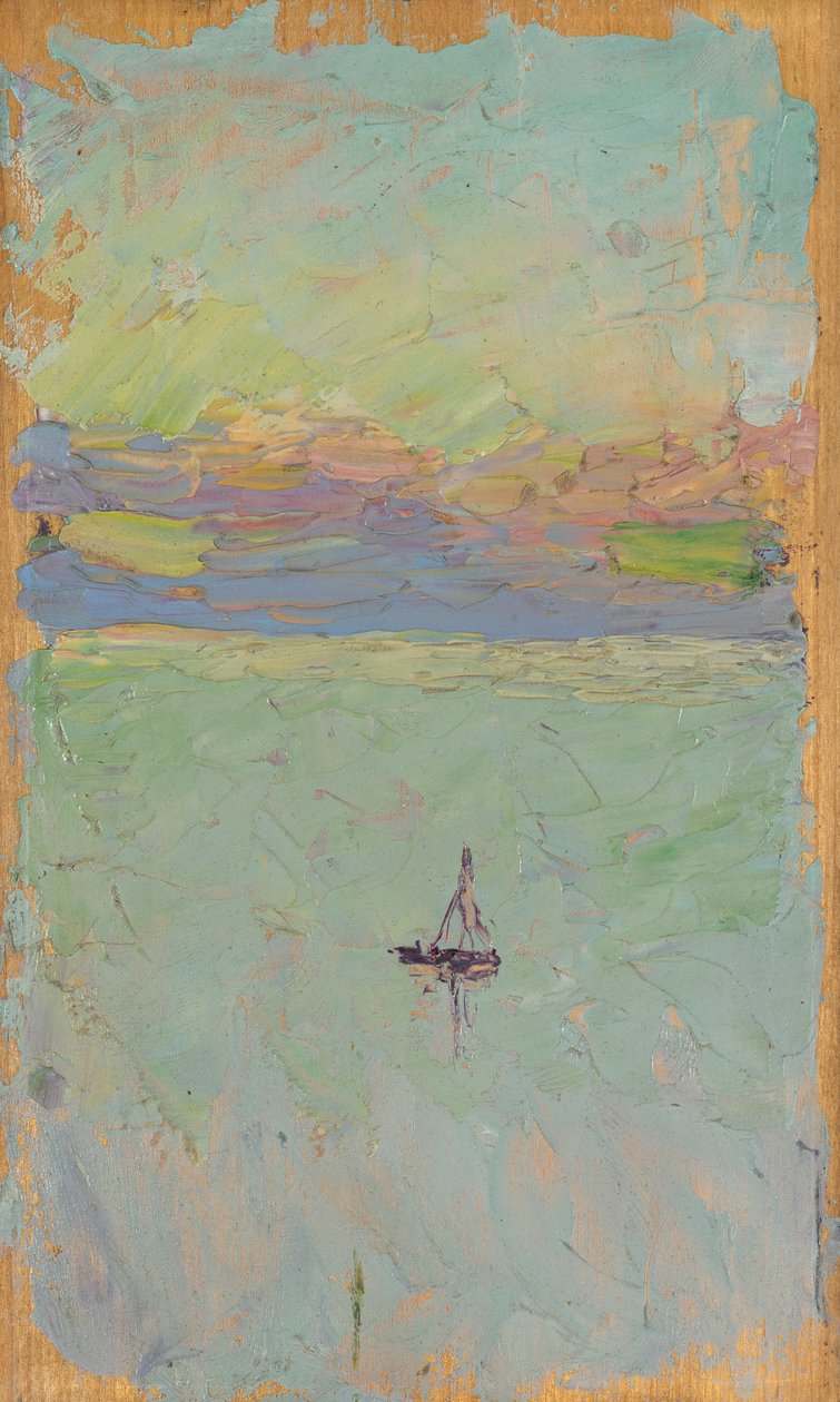 Seilbåt på havet av Wassily Kandinsky