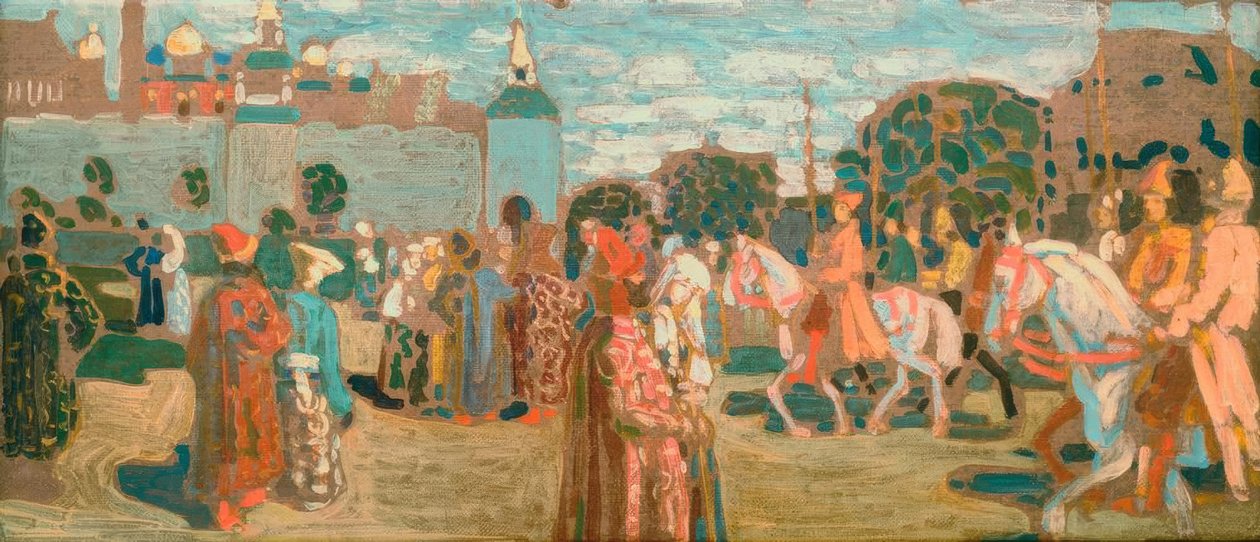 Skisse for søndag (gammelrussisk) av Wassily Kandinsky