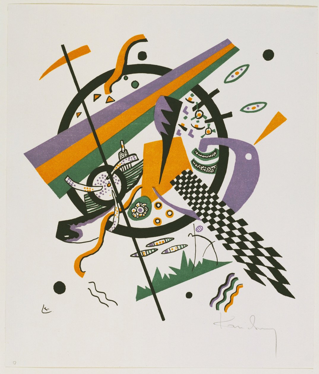 ""Små verdener IV"" Peinture de Vassily Kandinsky (ou Wassily Kandinski eller Kandinskij av Wassily Kandinsky