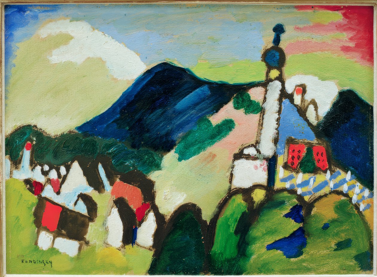 Studie for Murnau med kirke II av Wassily Kandinsky