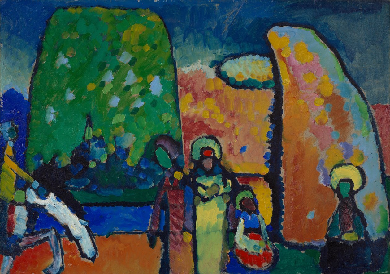 Studie til «Improvisasjon nr. 2 (Sørgemarsj)» av Wassily Kandinsky
