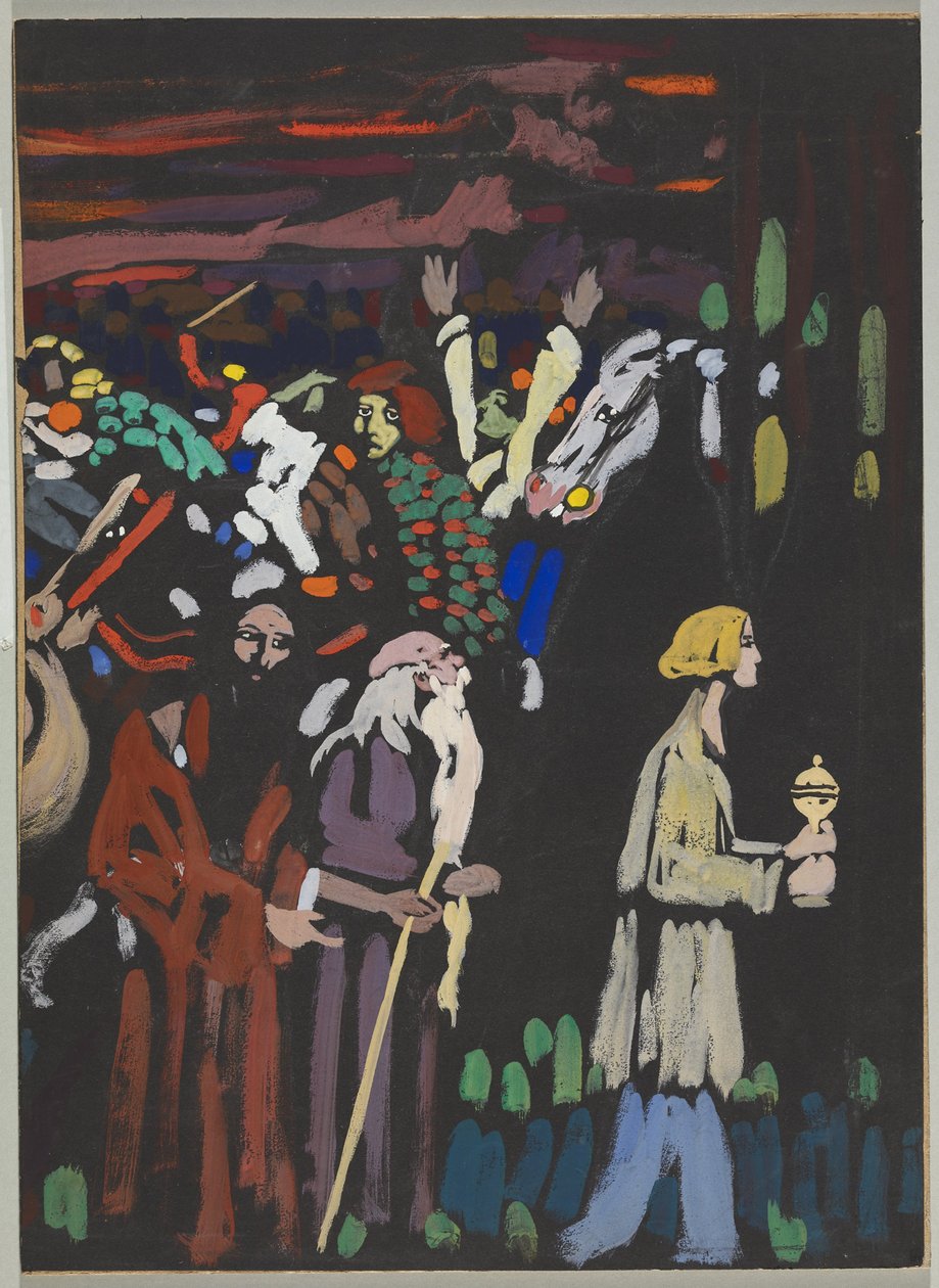 Studie om "panikk" av Wassily Kandinsky