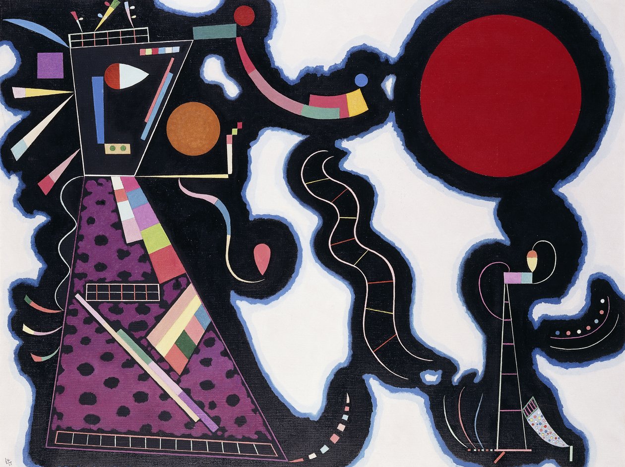 Den røde sirkelen; Der Rote Kreis av Wassily Kandinsky