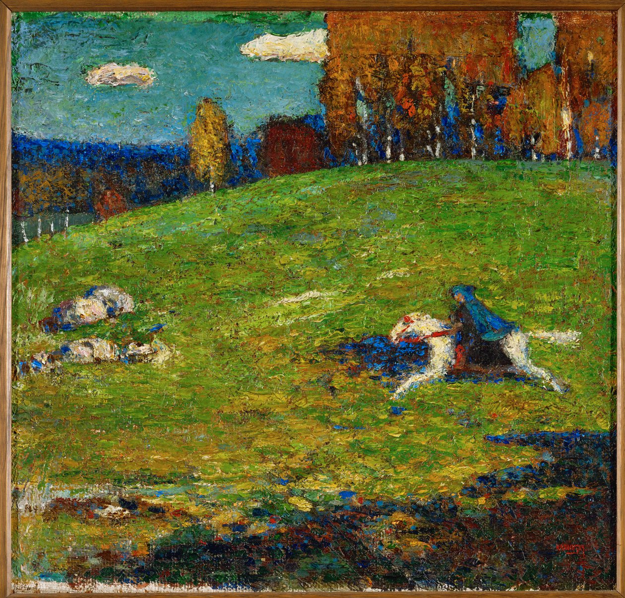 Den blå rytteren (olje på lerret) av Wassily Kandinsky