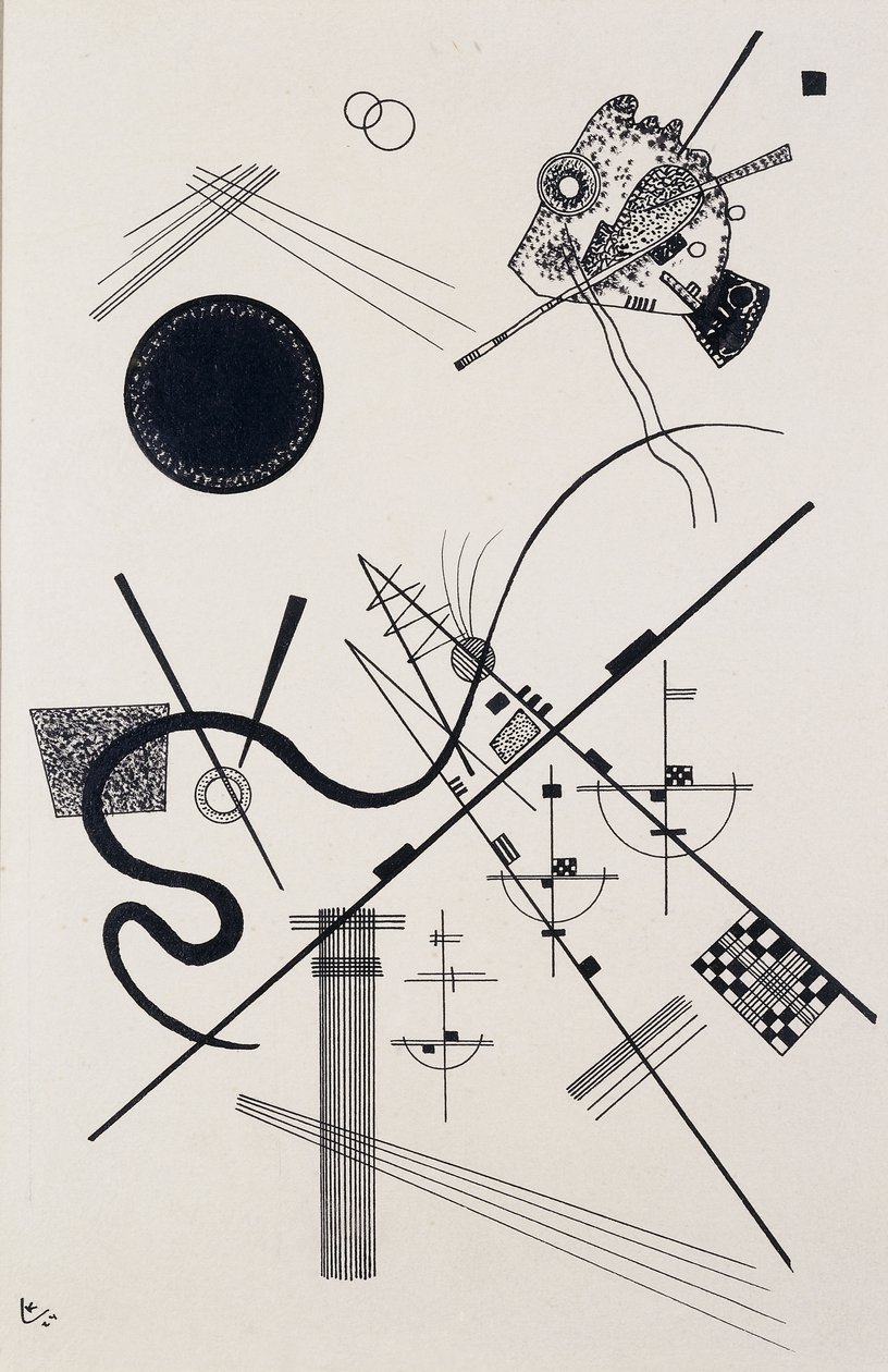 Uten tittel (Tegning 4); Uten tittel (Dessin 4) av Wassily Kandinsky