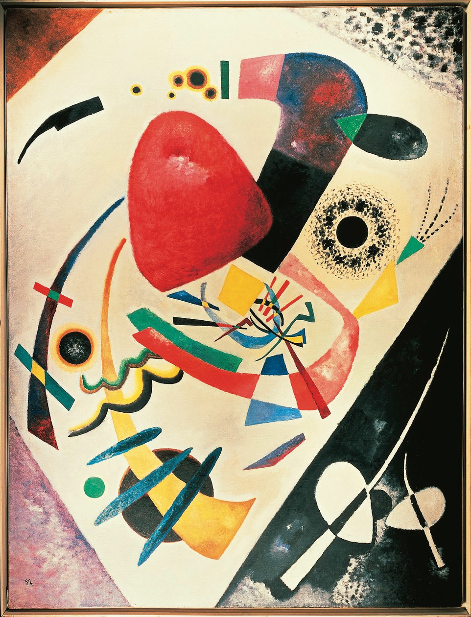 Rød flekk av Wassily & Marc Franz (1880 1916) Kandinsky