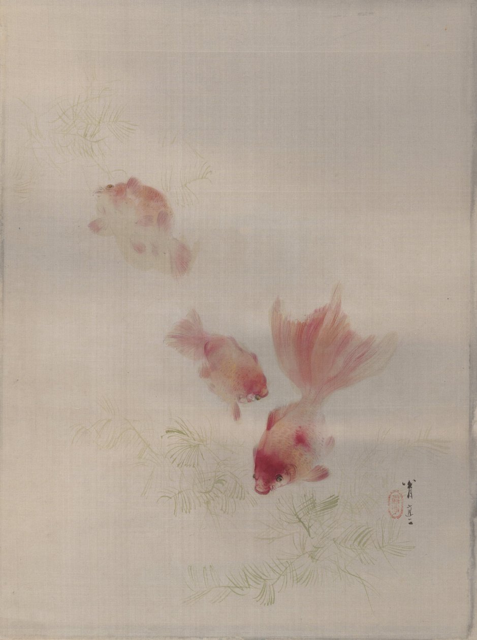 Gullfisk, ca. 1887. av Watanabe Seitei