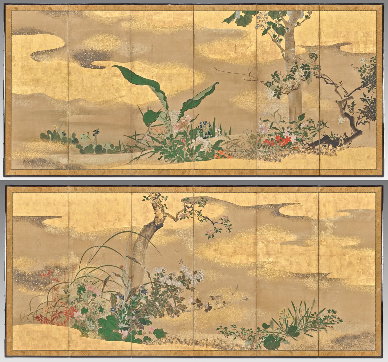 Blomster og trær fra de fire årstidene av Watanabe Shiko