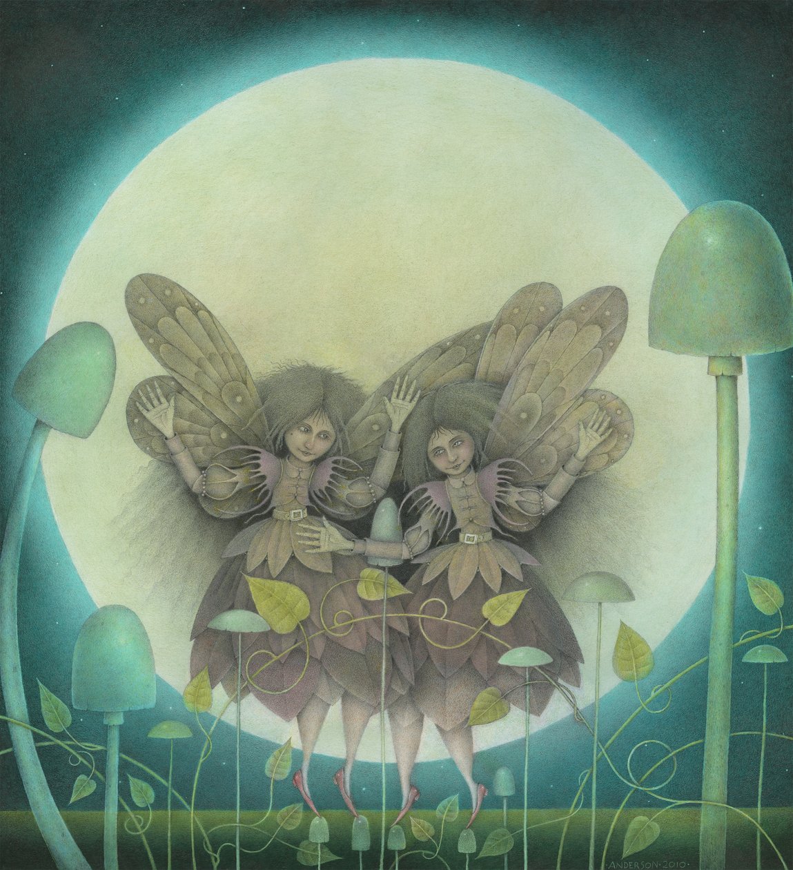 Dansende feer, 2011 (blandet teknikk) av Wayne Anderson