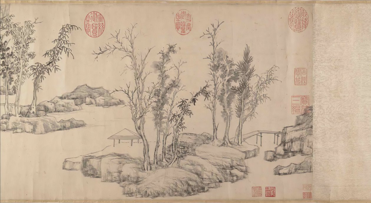 Summer Retreat i Eastern Grove, dateres til før 1515. av Wen Zhengming