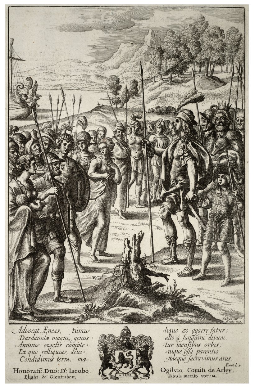 Aeneas og Acestes. Stat 2 av Wenceslaus Hollar