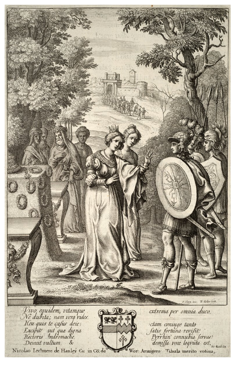 Aeneas møter Andromache. Stat 2 av Wenceslaus Hollar
