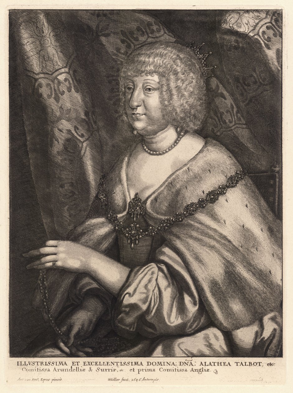 Altheia, grevinne av Arundel. Stat 4 av Wenceslaus Hollar