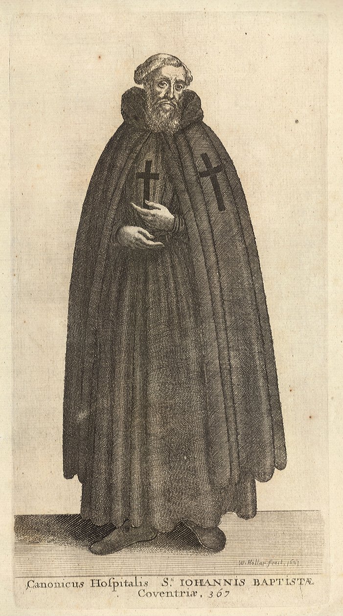 Canon på sykehuset Johannes døperen av Wenceslaus Hollar