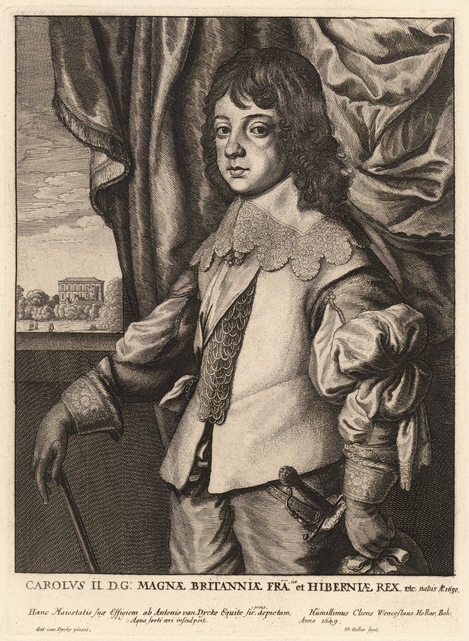 Charles II. Stat 7 av Wenceslaus Hollar